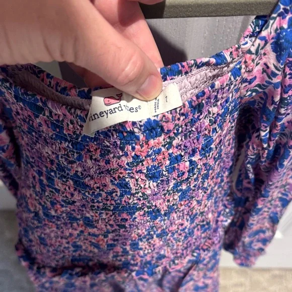 Vineyard Vines Pink and Blue Patterned Dress - Picture 2 of 5